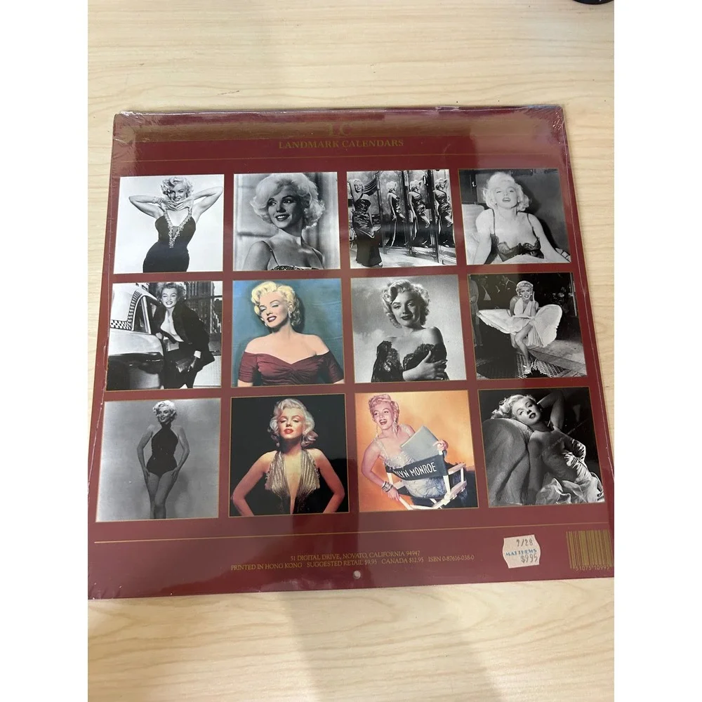 Vintage 1989 Marilyn Monroe‎ Wall Calendar Landmark Calendars Sealed New 12x12